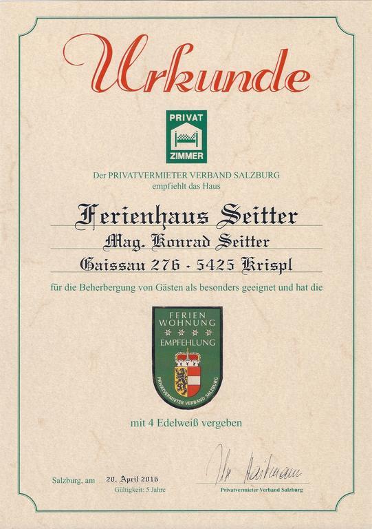 Ferienhaus Seitter Krispl Экстерьер фото